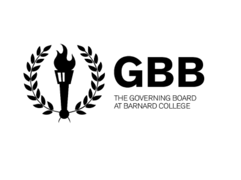 Barnard laurels surround a lit torch, logo for Governing Board of Barnard